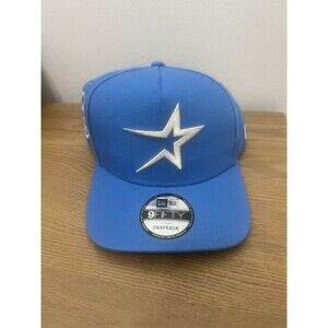 New Era 9FIFTY Houston Astros A-Frame Blue Snapback Retro Throwback Logo Hat Cap